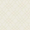 วอลเปเปอร์โมเดิร์นตาข่าย สีครีมเส้นสีทอง No.88564-2