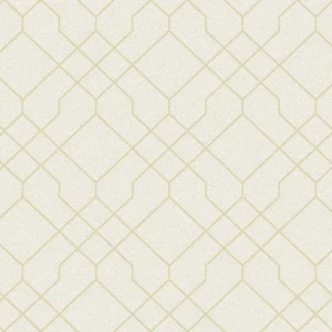 วอลเปเปอร์โมเดิร์นตาข่าย สีครีมเส้นสีทอง No.88564-2