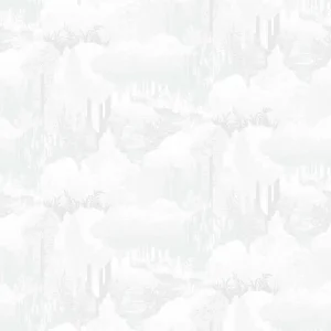 วอลเปเปอร์ลายไม้ป่าสีขาวเทา No.88566-1