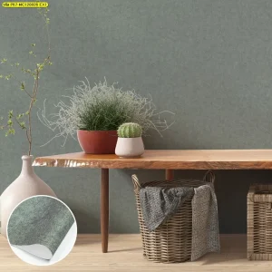 วอลเปเปอร์ลายปูนเปลือยสีเทาประกายเขียว No.MC120026