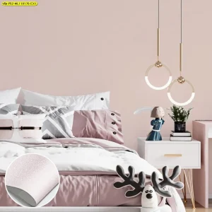 วอลเปเปอร์ลายปูนพื้นชมพูอ่อน No.ML110176