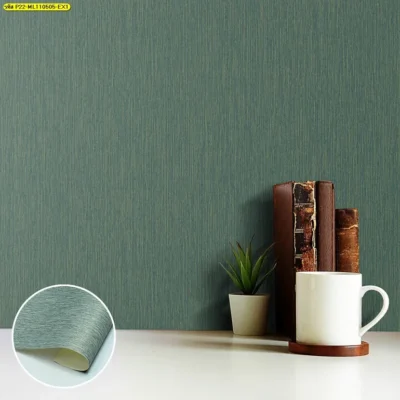 วอลเปเปอร์ลายเปลือกไม้สีเขียวปนเทา No.ML110505