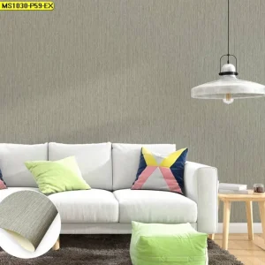 วอลเปเปอร์ติดผนังลายเรียบสีเทาเข้ม No.MS1030