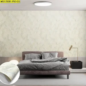 วอลเปเปอร์หินอ่อน สีครีมพาสเทล No.MS170301