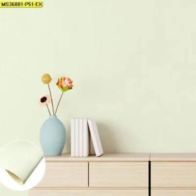 วอลเปเปอร์ติดผนังลายเรียบสีเขียวอ่อน No.MS36001
