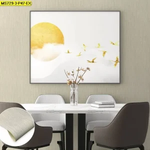 วอลเปเปอร์ติดผนังลายเรียบสีเทาอมเขียว No.MS7293