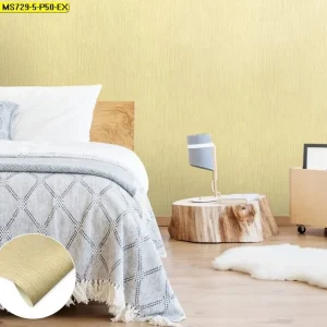 วอลเปเปอร์ติดผนังลายเรียบสีเหลืองเข้ม No.MS7295