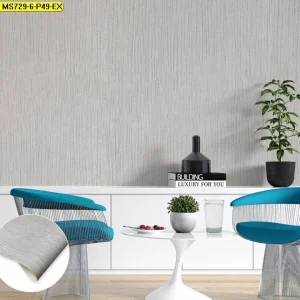 วอลเปเปอร์ติดผนังลายเรียบสีเทา No.MS7296