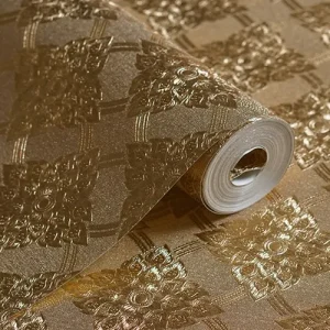 วอลเปเปอร์ลายไทยสีทอง