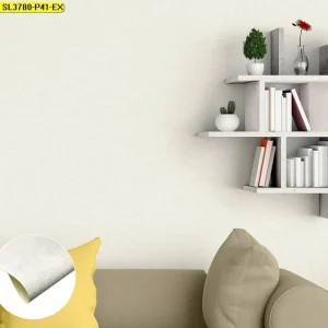 วอลเปเปอร์ติดผนังลายปูนเปลือยสีครีม No.SL3780