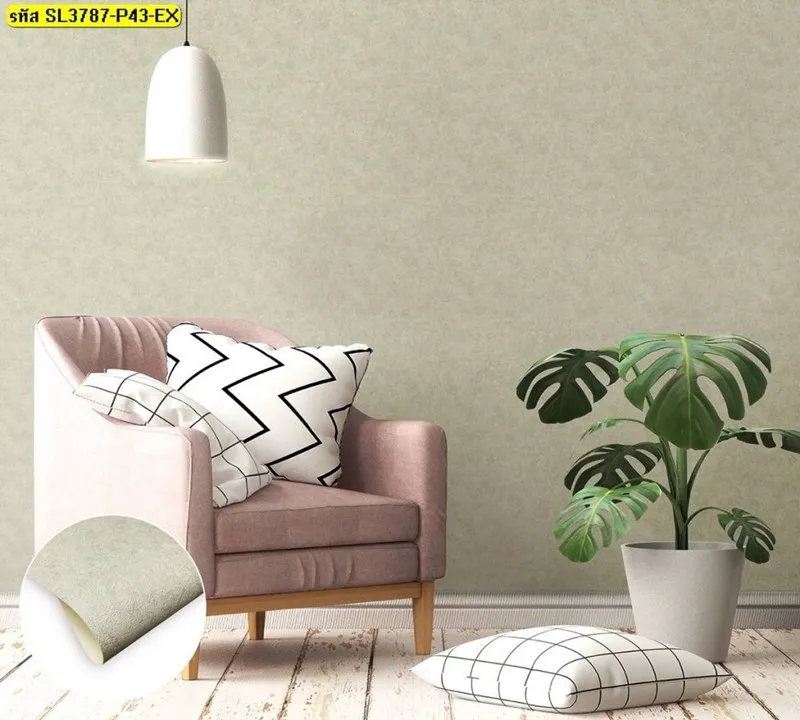 วอลเปเปอร์ติดผนังลายปูนเปลือยสีน้ำตาลอ่อน No.SL3787