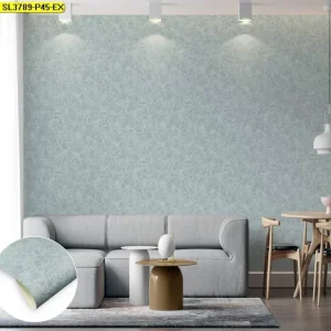 วอลเปเปอร์ติดผนังลายปูนเปลือยสีฟ้าอมเทา No.SL3789