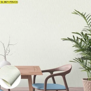 วอลเปเปอร์ติดผนังลายเรียบสีครีม No.SL3821