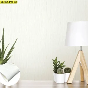 วอลเปเปอร์ติดผนังลายเปลือกไม้สีครีมอ่อน No.SL3825