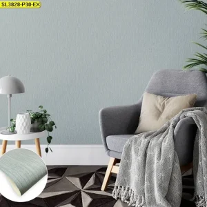 วอลเปเปอร์ติดผนังลายเรียบสีเทา No.SL3828
