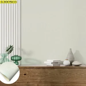 วอลเปเปอร์ติดผนังลายเรียบสีครีม No.SL3830