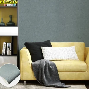 วอลเปเปอร์ติดผนังลายเรียบสีเทาปีกกา No.SL383A