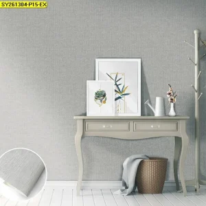 วอลเปเปอร์ลายเปลือกไม้ สีเทาอ่อน No.SY261304