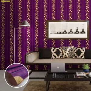 วอลเปเปอร์ลายหลุยส์สีม่วง No.YS-251001