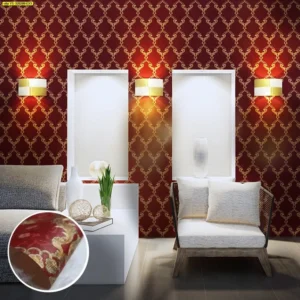 วอลเปเปอร์ลายหลุยส์สีแดง No.YS-320208