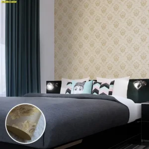 วอลเปเปอร์ลายหลุยส์สีเหลือง น้ำตาล No.YS-320307