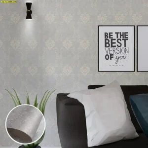 วอลเปเปอร์ลายหลุยส์สีเทาเหลือง No.YS-320806