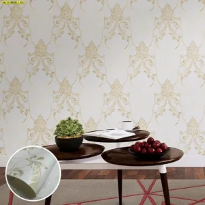 วอลเปเปอร์ลายหลุยส์สีครีม No.YS-980301-1