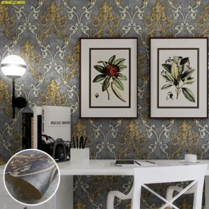 วอลเปเปอร์ลายหลุยส์สีน้ำตาล No.YS-980306