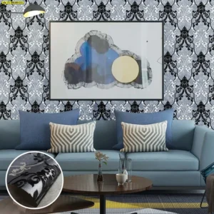 วอลเปเปอร์ลายหลุยส์สีดำ No.YS-980308