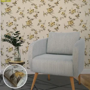 วอลเปเปอร์ลายดอกชบา สีเหลือง No.YS-980407-1