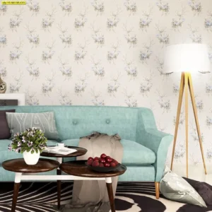 วอลเปเปอร์ลายดอกกุหลาบสีคราม No.YS-981105