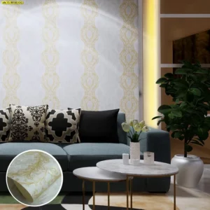 วอลเปเปอร์ลายหลุยส์สีทอง สลับสีเงิน No.YS-981502