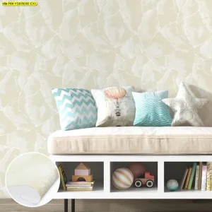 วอลเปเปอร์ลายคลื่นน้ำเหลืองอ่อน No.YS976202