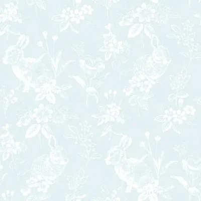 วอลเปเปอร์ลายดอกไม้สีฟ้า