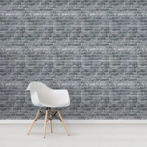 วอลเปเปอร์ลายอิฐ สีเทาดำ No.26968