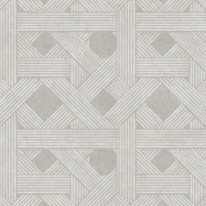 วอลเปเปอร์โมเดิร์นสีเทา ลายตาข่ายสาน พื้นลายปูน No.34512-3