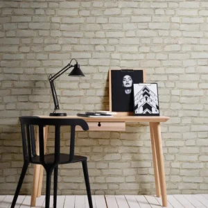 วอลเปเปอร์ลายอิฐน้ำตาลอ่อน No.37414-1