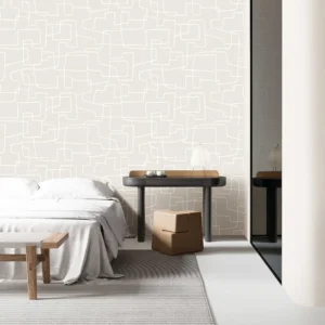 วอลเปเปอร์สไตล์โมเดิร์น ลายเส้น สีเบจ No.4038-2