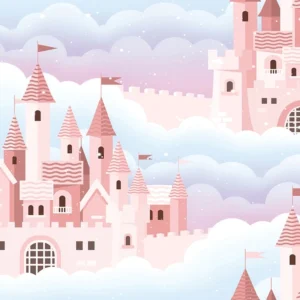 วอลเปเปอร์ห้องเด็กลายปราสาท ก้อนเมฆ No.5150-1