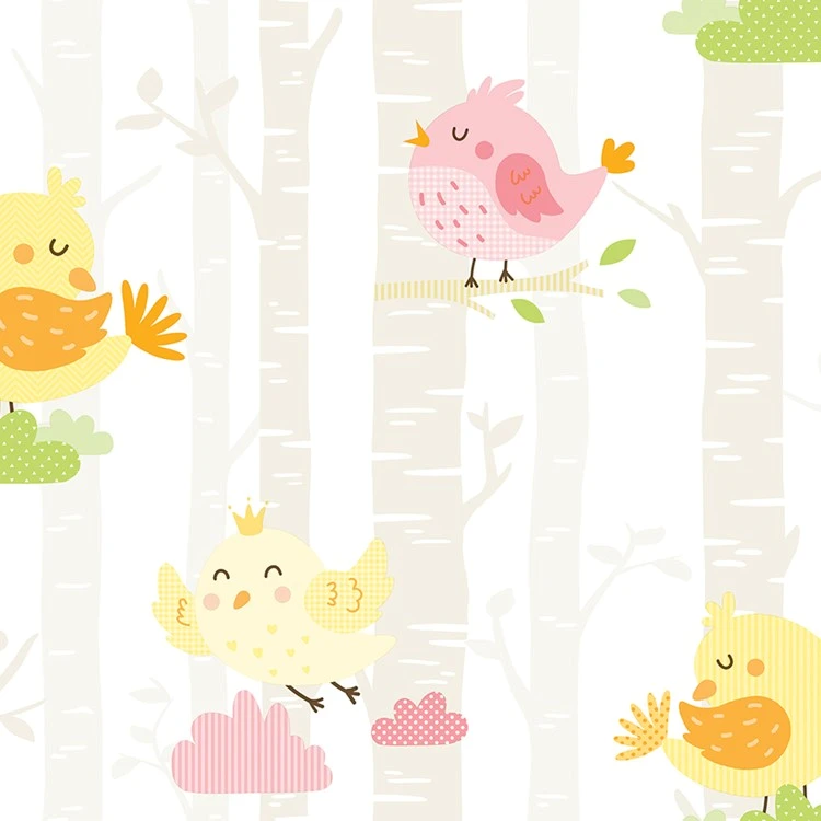 วอลเปเปอร์ห้องเด็กลายนกน่ารัก No.5151-1