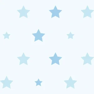 วอลเปเปอร์ลายดาวสีฟ้า พื้นสีฟ้าอ่อน No.5152-2