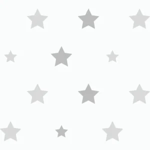 วอลเปเปอร์ลายดาวสีเทา พื้นสีเทาขาว No.5152-3