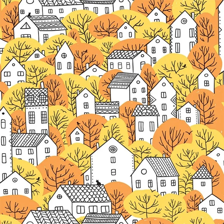 วอลเปเปอร์ลายการ์ตูนรูปบ้าน No.58135