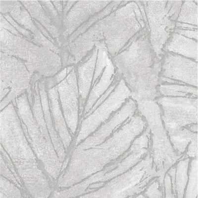 Alternative view of วอลเปเปอร์ลายใบไม้พื้นสีเทา เส้นสีเทาเงิน No.62523-3