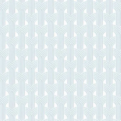 วอลเปเปอร์โมเดิร์น ลายตาข่ายสีฟ้า พื้นสีขาว No.65448-1