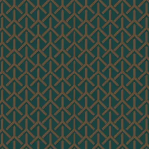 Alternative view of วอลเปเปอร์ตาข่ายโมเดิร์นสีน้ำตาล พื้นสีเขียวน้ำเงิน No.65449-1
