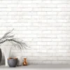 วอลเปเปอร์ลายอิฐขาว ขนาดก้อนอิฐ 20.5x7cm. No.85089-1