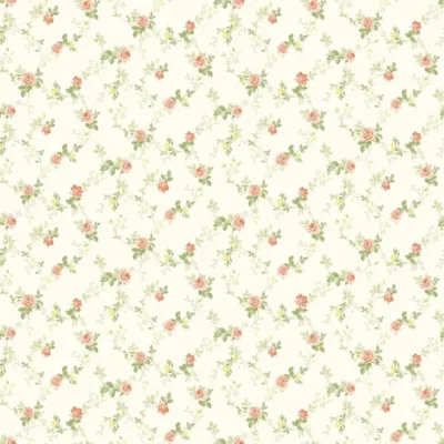 Alternative view of วอลเปเปอร์ลายดอกไม้สีส้มโอรส No.88463-3
