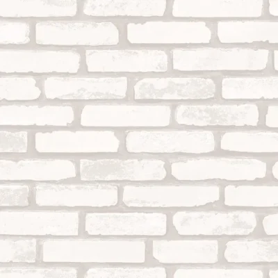 วอลเปเปอร์ลายอิฐ สีขาวอมเทา No.AW60-91