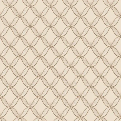 วอลเปเปอร์ลายตาข่ายสีน้ำตาลครีม เท็กเจอร์ผ้าปัก No.FT221222